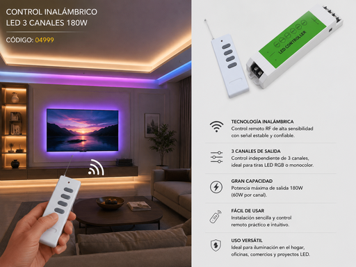 [04999] Control Inalámbrico LED 3 Canales 180W