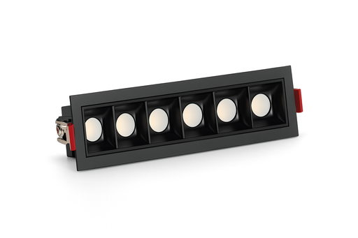 [02105] Empotrable lineal 10W 3000K negro 30° 85-265V 139X37MM lineal recesada LED LZ-XD600