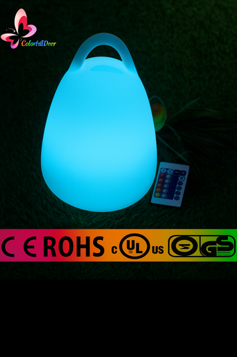 [05383] Lampara de Mesa LED PE RGB C/Control Remoto IP68 PBB-2224 22*24cm