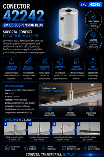[42242] Conector 42242 ZM DE Suspensión KLUS