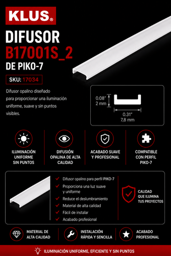 [17034] Difusor B17001S_2 de PIKO-7 KLUS